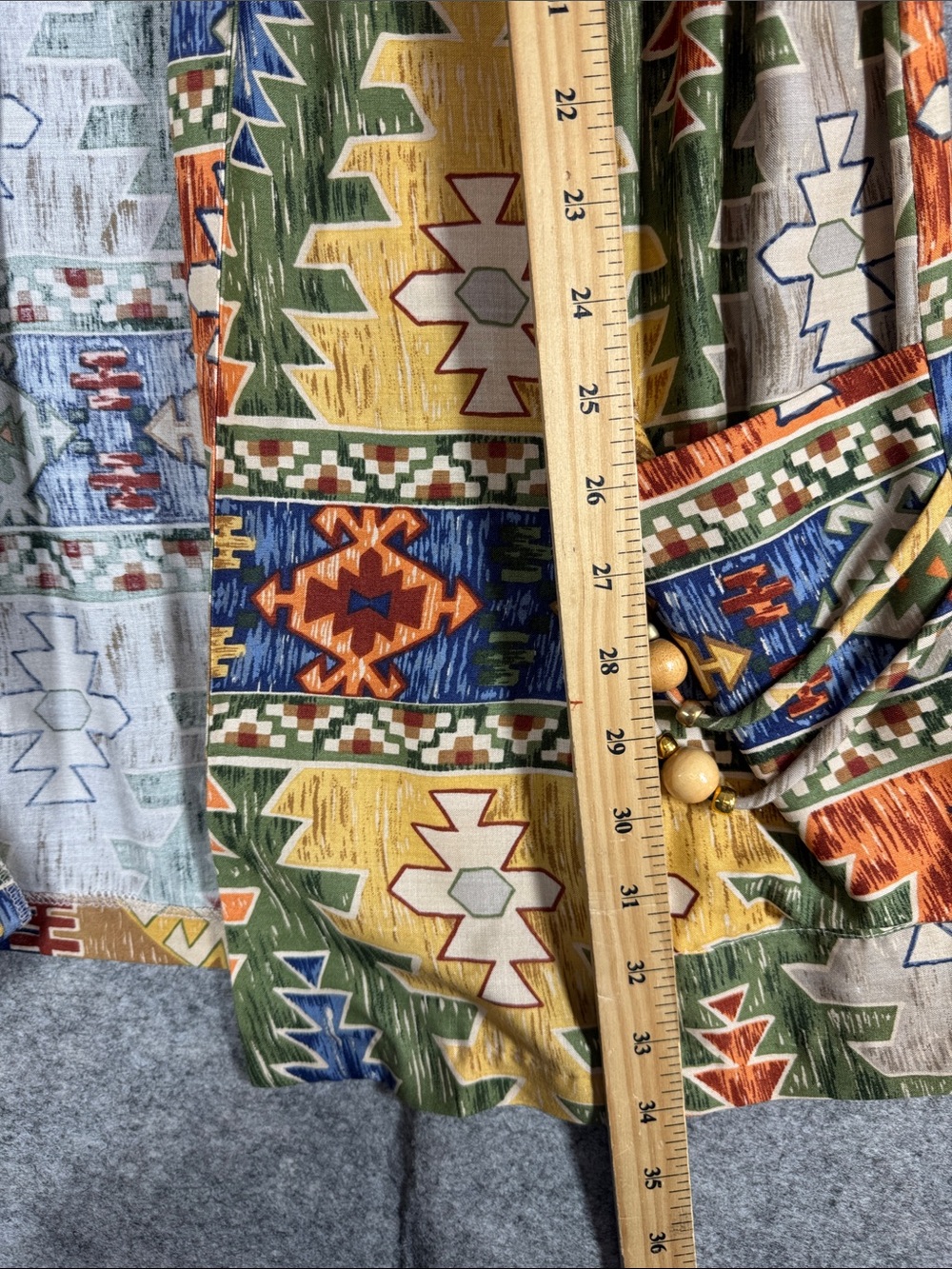 Algo Southwestern Open Cardigan Multicolor Boho Festival Aztec Jacket Country - Picture 9 of 14